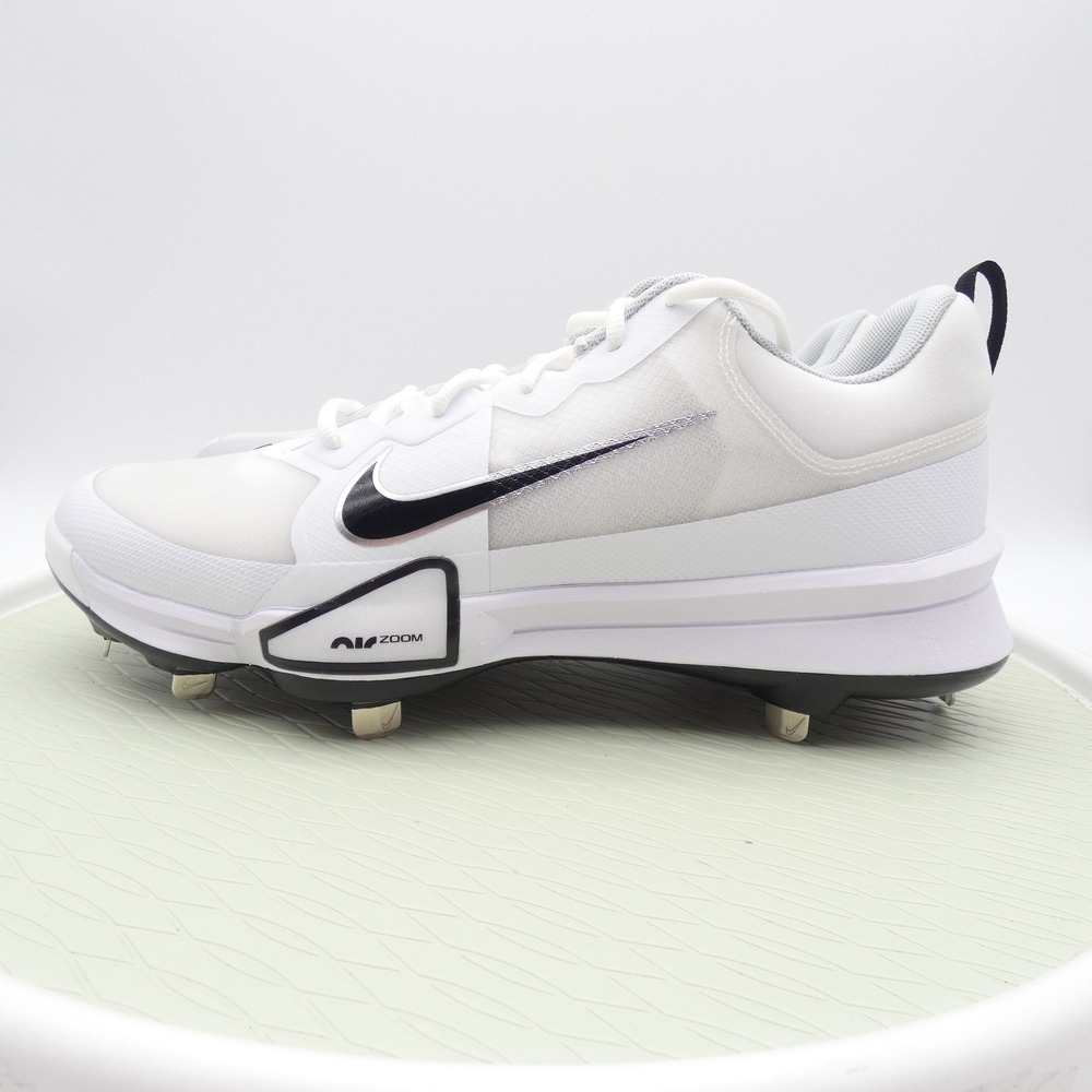 Nike Force Zoom Trout 9 Pro White Black Metal Baseball Cleats FB2907-102 Mens 13